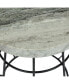 Фото #7 товара Modern Marble and Iron Side Table with Black Basket Frame