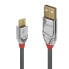 Фото #8 товара Lindy 0.5m USB 2.0 Type A to Micro-B Cable - Cromo Line - 0.5 m - USB A - Micro-USB B - USB 2.0 - 480 Mbit/s - Grey