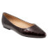 Фото #2 товара Trotters Estee T1556-619 Womens Burgundy Wide Leather Ballet Flats Shoes 8