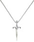 ფოტო #1 პროდუქტის Men's Dagger 24" Pendant Necklace in Stainless Steel