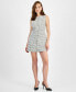 Juniors' Tweed Sleeveless Mini Dress