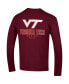 Men's Maroon Virginia Tech Hokies Team Stack Long Sleeve T-shirt