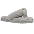 Puma Fluff Flip Flop Womens Silver Casual Slippers 385349-04