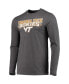 Men's Maroon, Heathered Charcoal Distressed Virginia Tech Hokies Meter Long Sleeve T-shirt and Pants Sleep Set