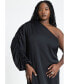 Фото #3 товара Платье женское ELOQUII с рукавами-буфами - 18, черный оникс