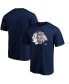 ფოტო #1 პროდუქტის Men's Navy Chicago Blackhawks Banner Wave Logo T-shirt