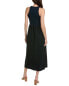 Фото #2 товара Stateside Mixed Media High-Neck Linen-Blend Maxi Dress Women's