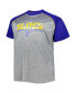 Фото #3 товара Men's Heather Gray St. Louis Blues Big and Tall Logo Raglan T-shirt