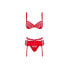 Lace Underwear Set Obsessive Heartina Red S/M