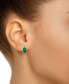 ფოტო #4 პროდუქტის Ruby (1-3/8 ct. t.w.) & Diamond (1/8 ct. t.w.) Crown Stud Earrings in 14k White Gold (Also in Emerald & Tanzanite)