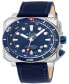 ფოტო #1 პროდუქტის Men's Xo Submarine Swiss Automatic Blue Canvas Strap Watch 44mm
