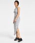 Фото #3 товара Women's Snakeskin-Print Midi Dress, Created for Macy's