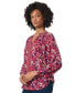 ფოტო #3 პროდუქტის Women's Printed Raglan-Sleeve Top