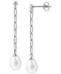 Cultured Freshwater Pearl (10x8mm) Linear Chain Drop Earrings, Created for Macy's