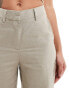 JJXX linen blend high waisted tailored trouser in beige Серый, M - EU 38 - фото #5