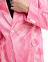 Viggo suit jacket in pink swirl print