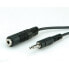 ROLINE 3.5mm Extension Cable - M/F 10 m - 3.5mm - Male - 3.5mm - Female - 10 m - Black