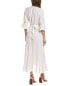 Sole Tatiana Linen-Blend Wrap Dress Women's White M