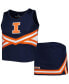 Фото #2 товара Big Girls Navy Illinois Fighting Illini Carousel Cheerleader Set