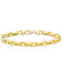 ფოტო #3 პროდუქტის Men's Rolo Link 22" Chain Necklace in 14k Gold-Plated Sterling Silver