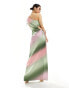 Фото #4 товара Style Cheat one shoulder satin midaxi dress in ombre effect