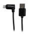 Фото #2 товара StarTech.com 2 m (6 ft.) USB to Lightning Cable - Right Angle iPhone / iPad / iPod Charger Cable - 90 Degree Lightning to USB Cable - Apple MFi Certified - Black - 2 m - Lightning - USB A - Male - Male - Black