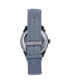 Men Weston Automatic Skeletonized Leather Strap Watch - Gunmetal/Grey