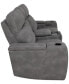 Фото #9 товара Greymel 74" Zero Gravity Fabric Loveseat with Console and Power Headrests, Created for Macy's