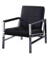 Fifth Avenue Faux Leather and Stainless Steel Accent Chair