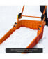 24'' Folding Poly Snow Shovel Snow Pusher w/Wheels U-Shape Handle