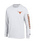Фото #3 товара Men's White Texas Longhorns Team Stack Long Sleeve T-shirt