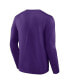 Фото #2 товара Men's Purple Kansas State Wildcats Distressed Arch Over Logo Long Sleeve T-shirt