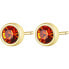 Фото #1 товара Gold-plated steel earrings with red crystals CLICK SCK28