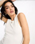 & Other Stories ribbed vest top in white