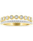 Lab-Created Diamond Bezel Stack Look Ring (1/4 ct. t.w.) in 14k Gold-Plated Sterling Silver