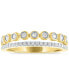 ფოტო #1 პროდუქტის Lab-Created Diamond Bezel Stack Look Ring (1/4 ct. t.w.) in 14k Gold-Plated Sterling Silver