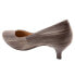 Trotters Kiera T1805-117 Womens Brown Leather Slip On Pumps Heels Shoes 7.5