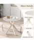 Фото #6 товара 36-Inch Mid Century Modern Kitchen Table with Faux Marble Tabletop and Solid Rubber Wood Legs