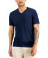 Фото #1 товара Men's Travel Stretch V-Neck T-Shirt, Created for Macy's