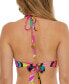 ფოტო #5 პროდუქტის Women's Solar Floral Reversible Halter Bikini Top