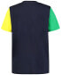 ფოტო #2 პროდუქტის Big Boys Flag Block Colorblocked Cotton Short-Sleeve T-Shirt