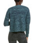 27 Miles Malibu Textured Tweed Stitch Wool & Cashmere-Blend Jacket Women's Blue