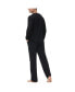 ფოტო #2 პროდუქტის Men's Heat retaining Two Piece V-Neck & Lounge Pants Pajama Set
