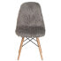 Фото #3 товара Shaggy Dog Charcoal Gray Accent Chair