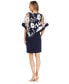 Women's Floral-Embroidered Poncho Dress