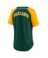 Women's Green Oakland Athletics Ultimate Style Raglan V-Neck T-shirt Зеленый, L - фото #4