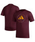 Фото #1 товара Men's Maroon Arizona State Sun Devils Stripe Up AEROREADY Pregame T-shirt