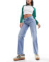 Фото #5 товара Cotton On low rise straight leg jeans in bleach wash blue denim