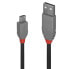 Фото #6 товара Lindy 0,5m USB 2.0 Type A to Micro-B Cable - Anthra Line - 0.5 m - USB A - Micro-USB B - USB 2.0 - 480 Mbit/s - Black - Grey