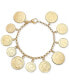 ფოტო #1 პროდუქტის Euro Coin Charm Bracelet in 14k Gold Vermeil